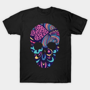 Niche Skull Island Mod Art  Calavera Sugar Skull Dark Flowers Mexican Holiday T-Shirt